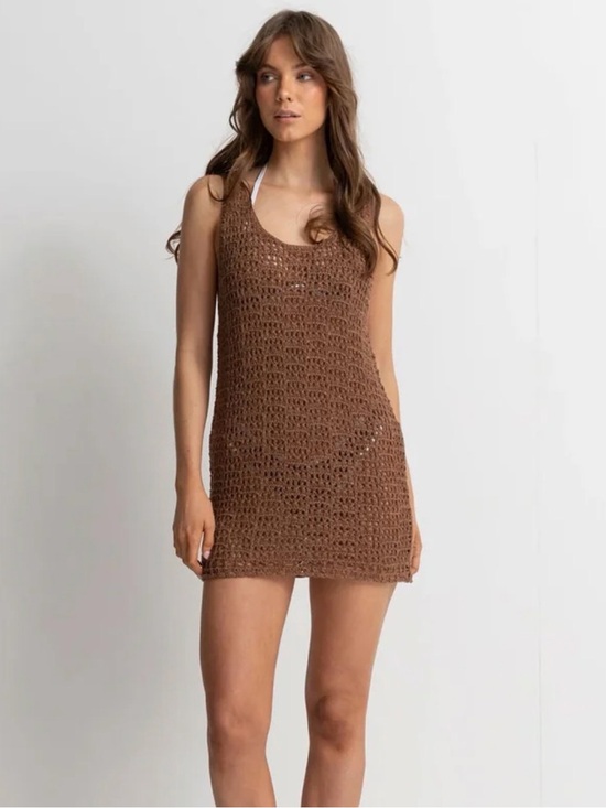 Rhythm. Other - Rhythm Womens Crochet Swim Beach Cover Up Dress Maddie ScoopNeck Mini Boho Small